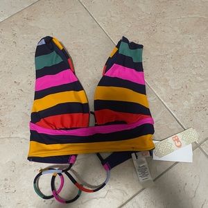 Gianni Bini bathing suit top XS, multicolor stripes